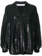 Iro Great Sequin Oversized Blouse - Black