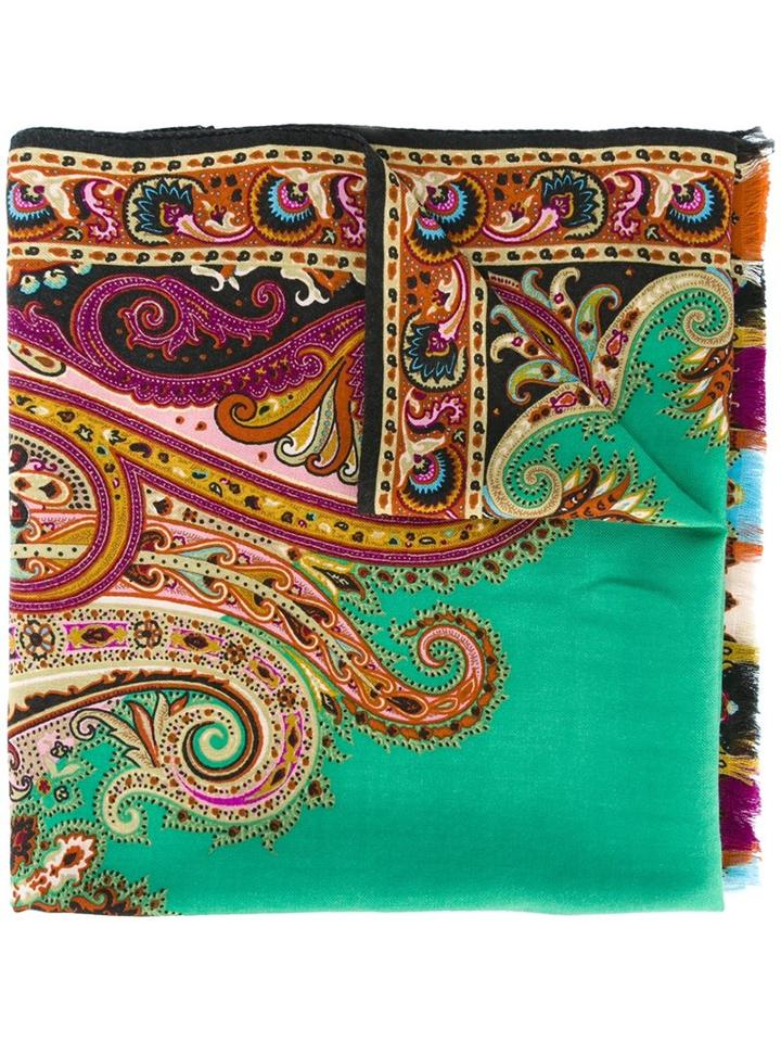 Etro - Printed Scarf - Men - Silk/wool - One Size, Silk/wool