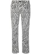 Frame Zebra Print Jeans - White