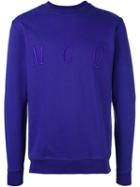 Mcq Alexander Mcqueen Embroidered Logo Sweatshirt, Men's, Size: Xl, Blue, Cotton