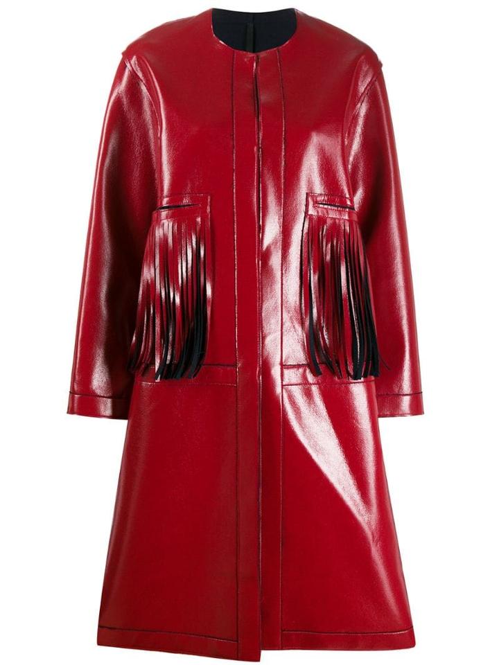 Sara Lanzi Fringed Mac - Red