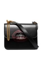 Valentino Valentino Garavani Vring Lips Print Shoulder Bag - Black