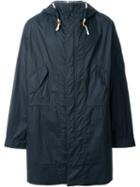 Universal Works Hooded Parka Coat, Men's, Size: Large, Blue, Cotton/polyester