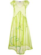 Collina Strada Transparent Design Dress - Green