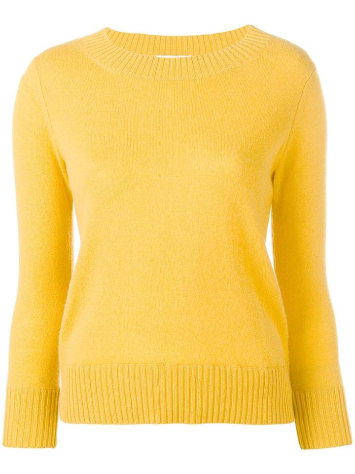 Vince Ribbed Detail Jumper - Yellow