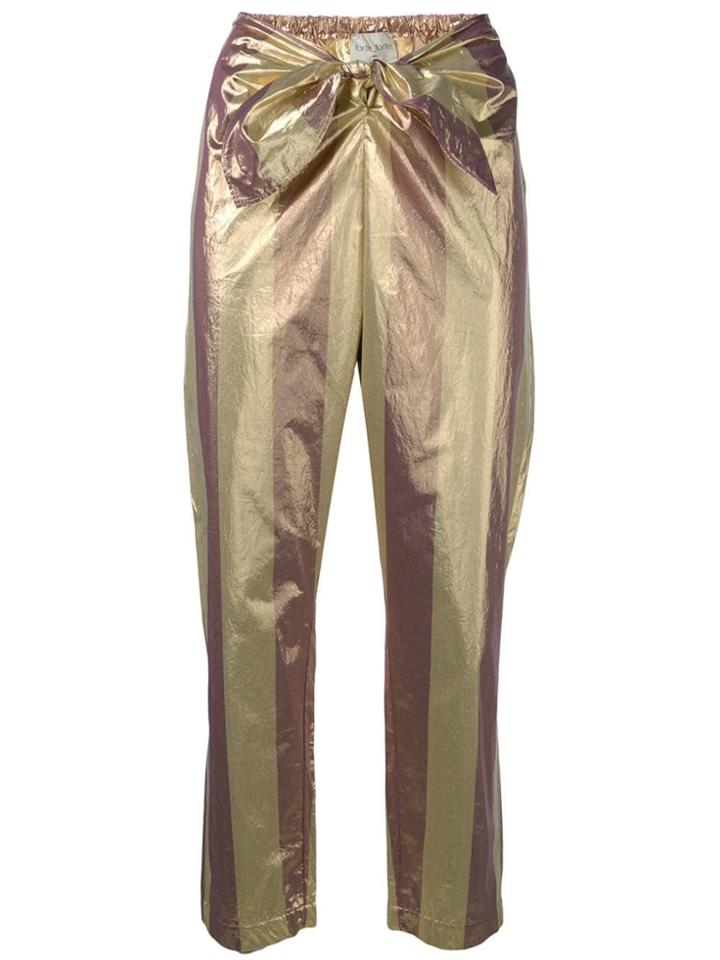 Forte Forte Knot Detail Cropped Trousers - Gold