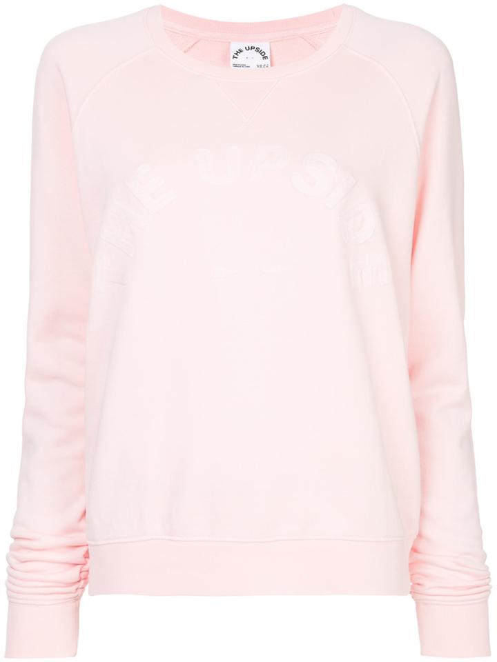 The Upside Logo Embroidered Sweatshirt - Pink & Purple