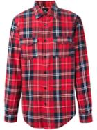 Les (art)ists Tartan 'kanye 77' Shirt, Men's, Size: Xl, Red, Cotton