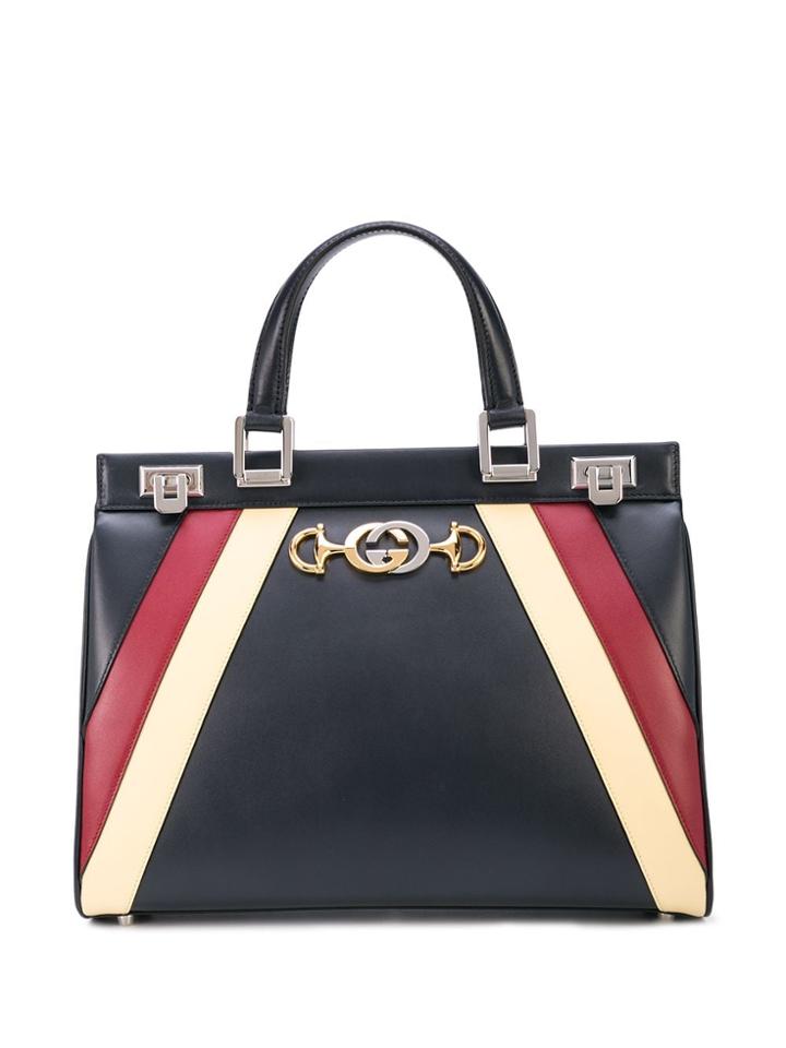Gucci Medium Zumi Top Handle Bag - Blue