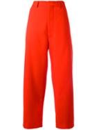 Marni Straight Leg Trousers, Women's, Size: 46, Red, Polyester/viscose/virgin Wool/spandex/elastane