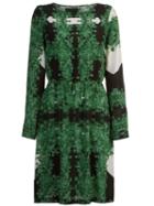 Vitorino Campos Printed Dress, Women's, Size: 44, Green, Silk