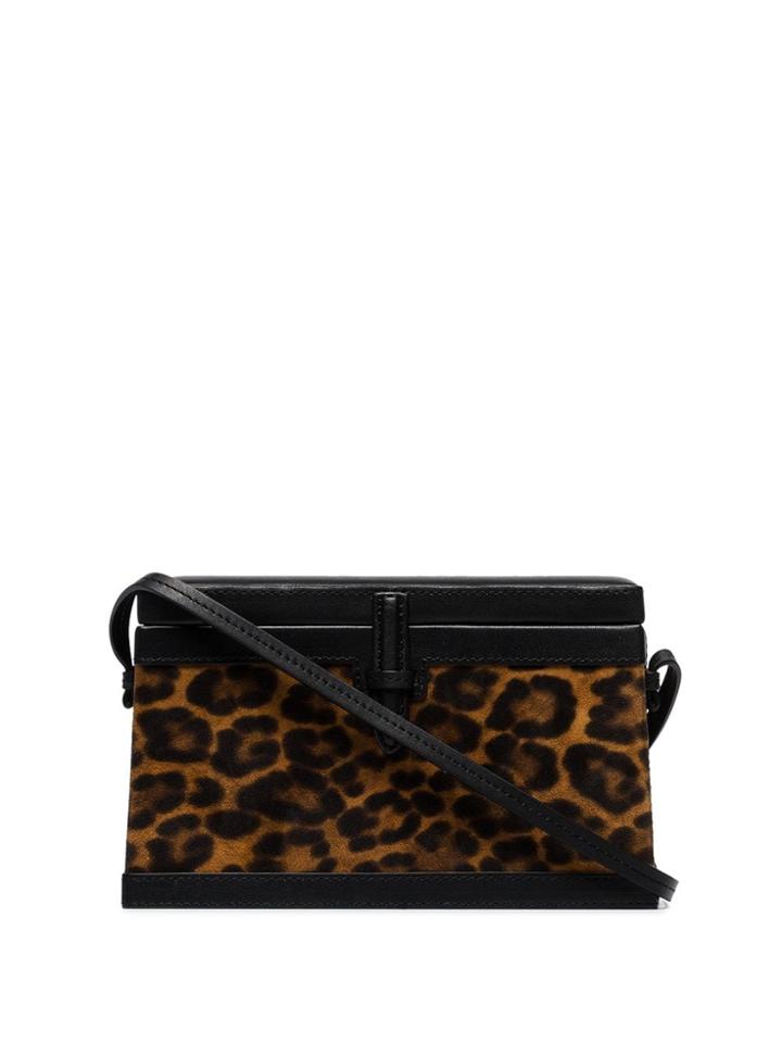 Hunting Season Leopard Print Square Trunk Bag - Brown