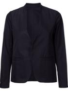 H Beauty & Youth. Collarless Blazer, Women's, Size: Medium, Black, Cotton