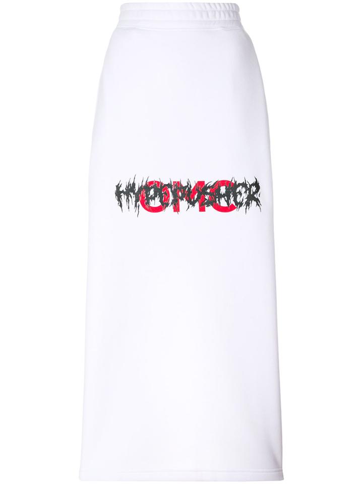 Omc Logo Patch Maxi Skirt - White
