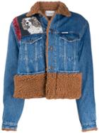 Forte Dei Marmi Couture Shearling Detail Jacket - Blue