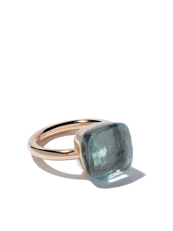 Pomellato 18kt Rose & White Gold Nudo Light Blue Topaz Ring