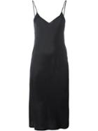 Masnada Midi Slip Dress, Women's, Size: 44, Black, Viscose