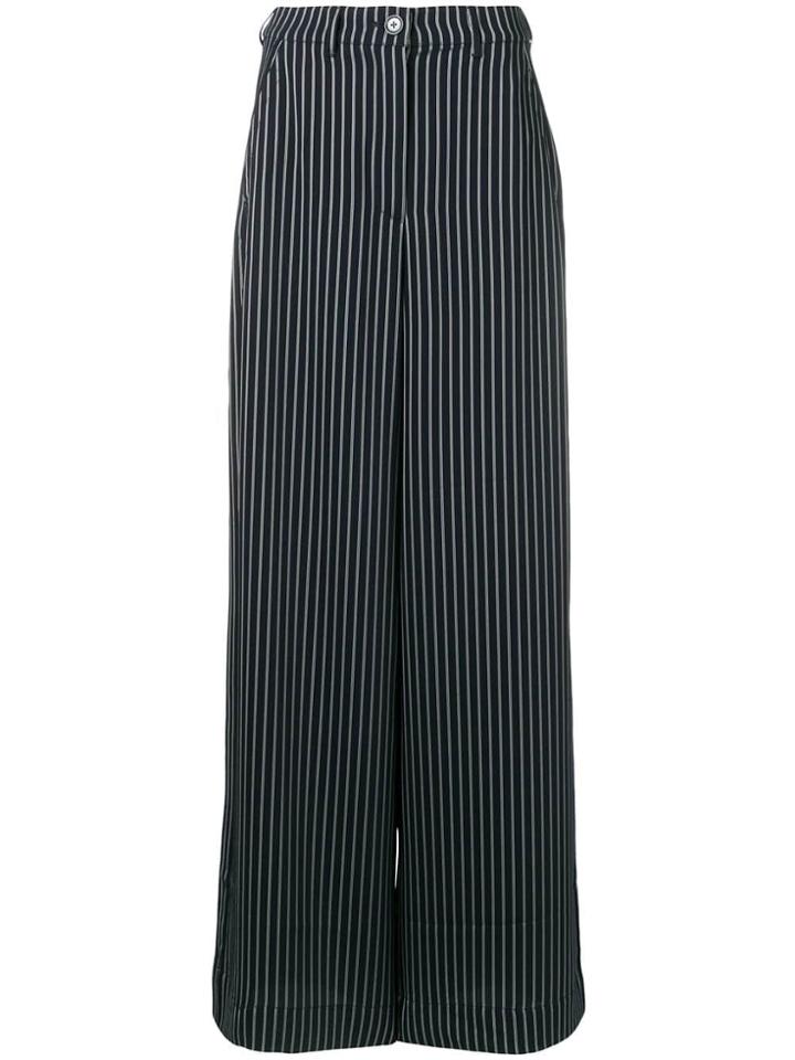 Essentiel Antwerp Striped Palazzo Trousers - Blue