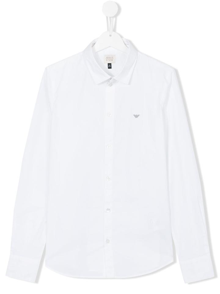 Armani Junior - Classic Shirt - Kids - Cotton/spandex/elastane - 14 Yrs, White