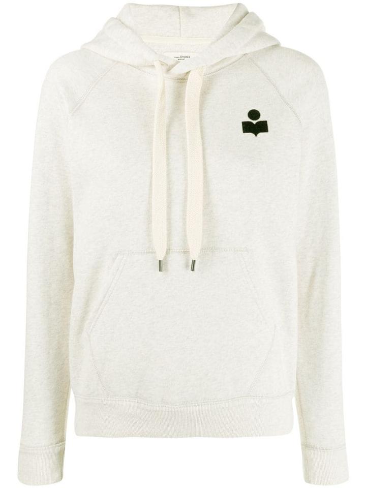 Isabel Marant Étoile Long Sleeved Logo Hoodie - Neutrals