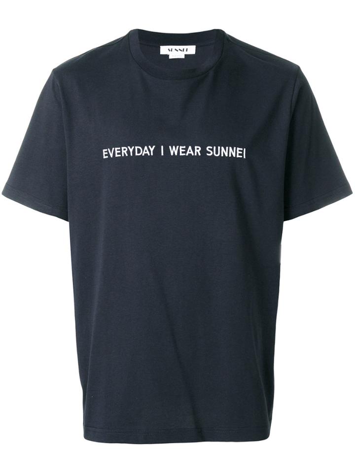 Sunnei Everyday I Wear Sunnei Print T-shirt - Blue
