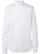 Comme Des Garçons Shirt Buckle Detail Poplin Shirt, Men's, Size: Medium, White, Cotton