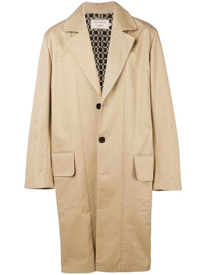 Maison Kitsuné Classic Long Trenchcoat - Neutrals