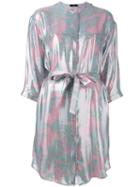Diesel - Satin Tie Fastening Dress - Women - Silk/polyester - L, Women's, Grey, Silk/polyester