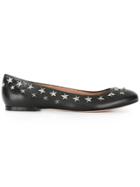Red Valentino Stars Studded Ballerinas - Black