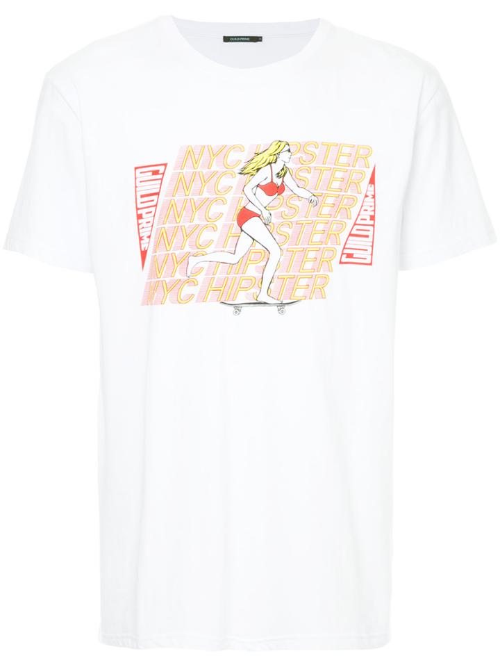 Guild Prime Nyc Hipster Skater Print T-shirt - White