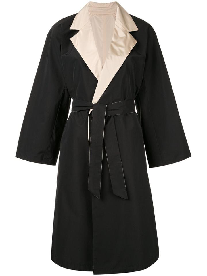 Max Mara Classic Bi-colour Trenchcoat - Black