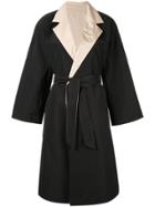Max Mara Classic Bi-colour Trenchcoat - Black
