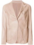 Salvatore Santoro Leather Blazer - Pink & Purple