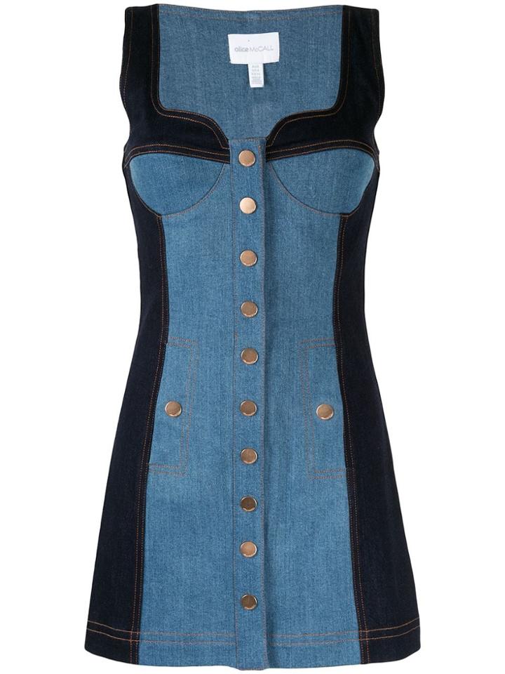 Alice Mccall Electric Memories Two-tone Mini Dress - Blue