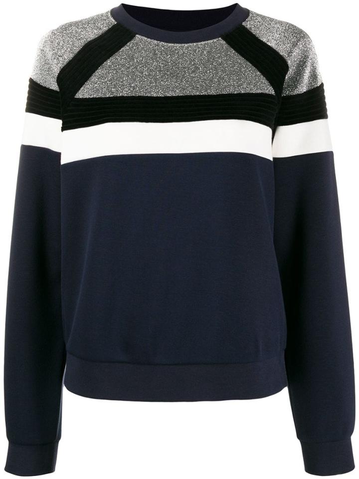 Sandro Paris Colour Block Sweatshirt - Blue