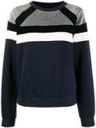 Sandro Paris Colour Block Sweatshirt - Blue