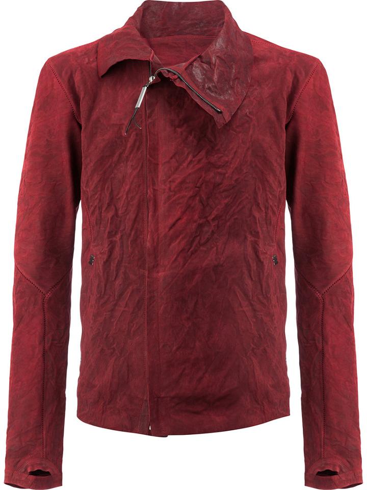 Isaac Sellam Experience - Imparable Biker Jacket - Men - Lamb Skin - L, Red, Lamb Skin