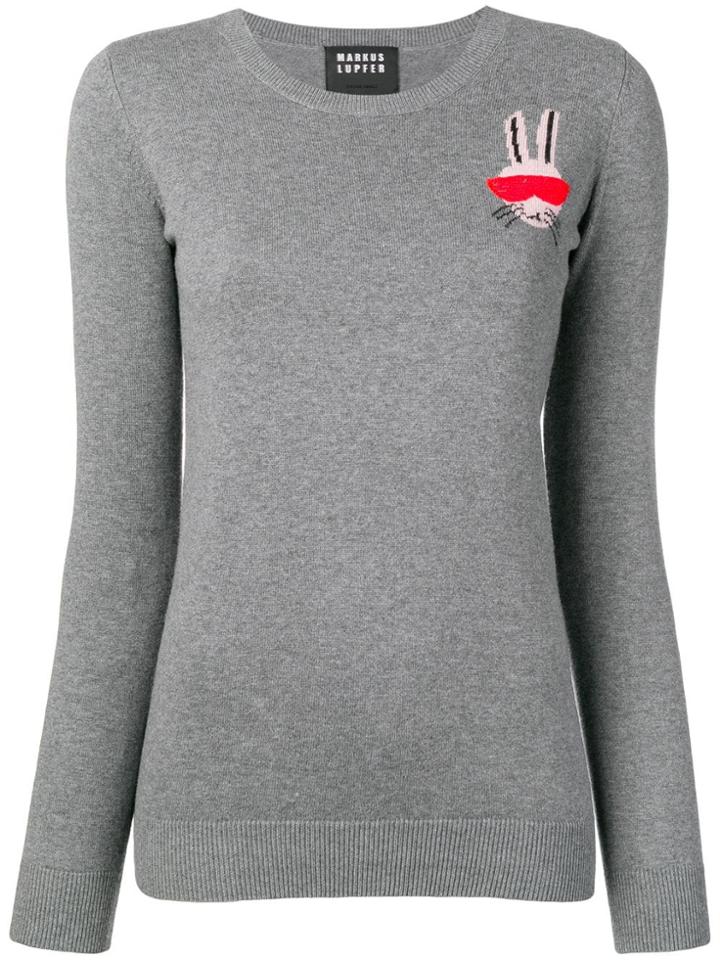 Markus Lupfer Emma Sequin Cool Bunny Sweater - Grey