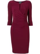 Ralph Lauren Ruched Fitted Dress - Red
