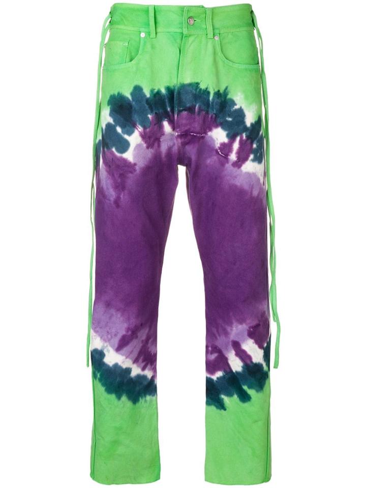 Vyner Articles Karate Tie-dye Jeans - Purple