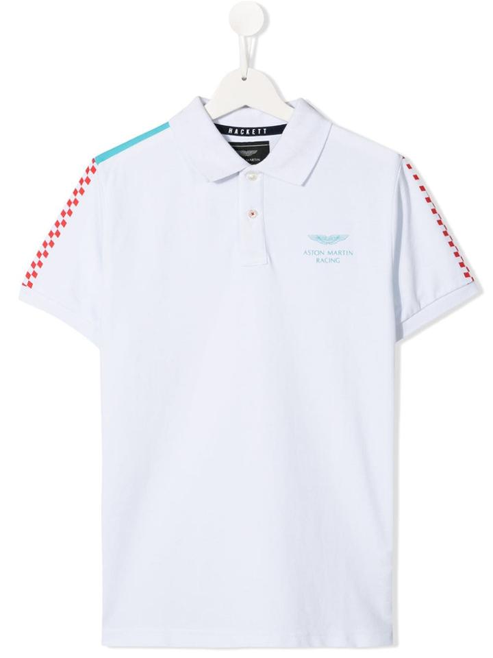 Hackett Kids Aston Martin Racing Polo Shirt - White