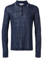 Salvatore Ferragamo Long-sleeved Polo Jumper - Blue