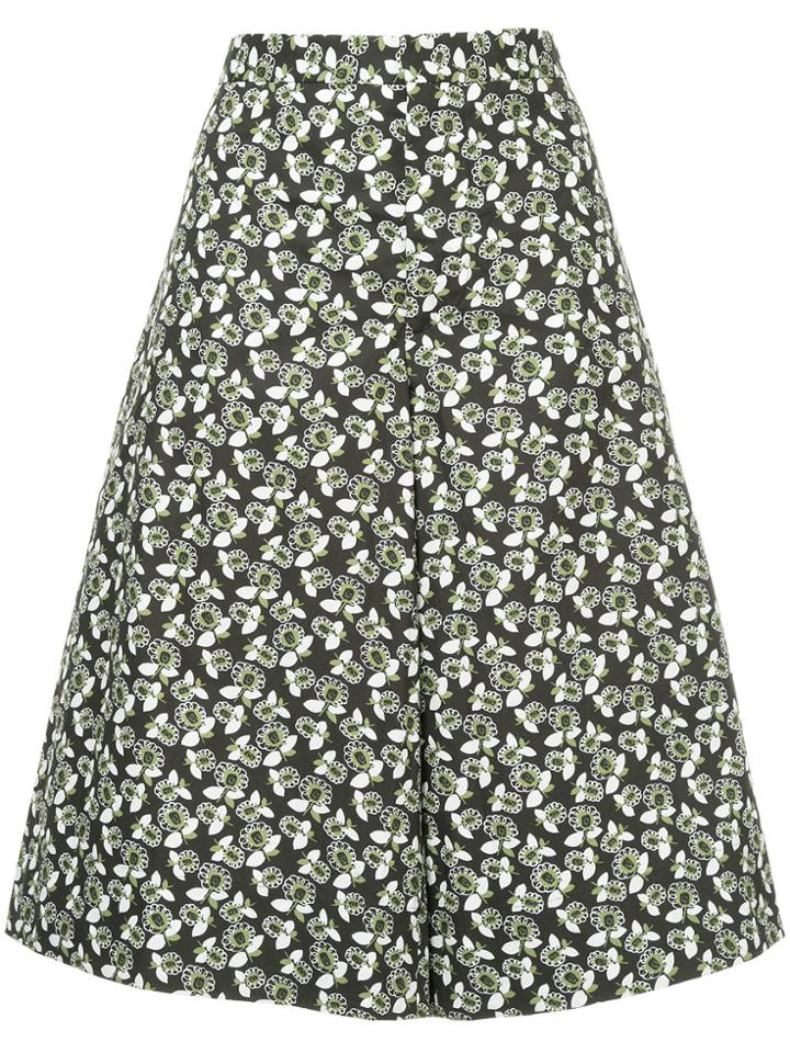 Marni A-line Floral Culottes - Black