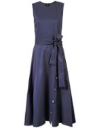 Carolina Herrera Sleeveless Belted Dress - Blue