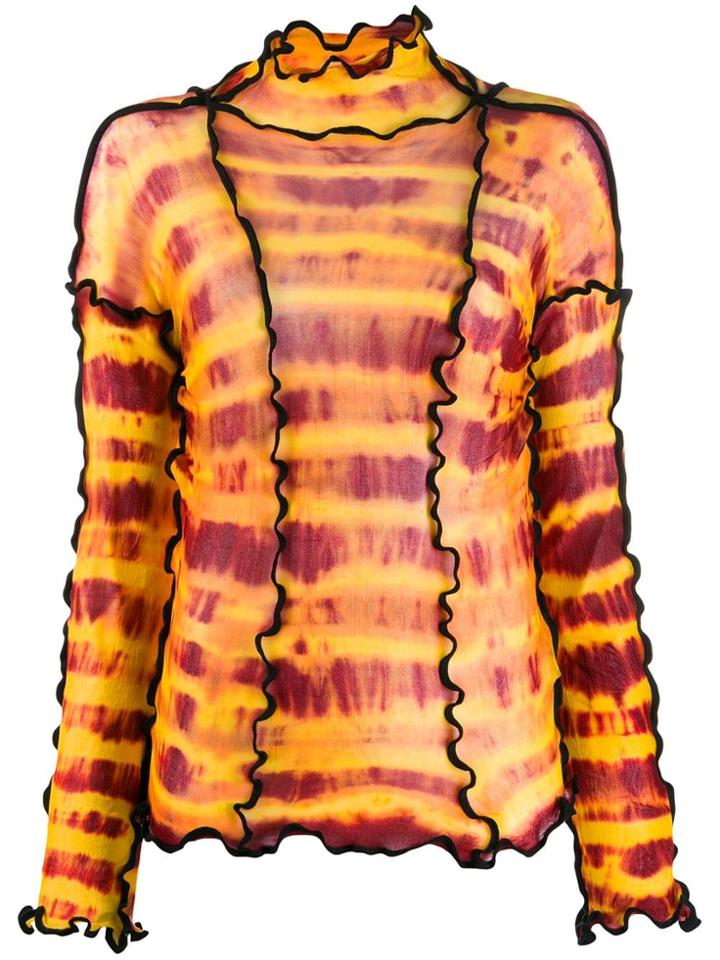 Asai Sheer Tie-die Top - Yellow