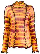 Asai Sheer Tie-die Top - Yellow