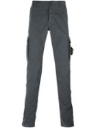 Stone Island Slim-fit Cargo Pants, Men's, Size: 28, Grey, Cotton/spandex/elastane