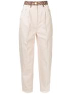 Hillier Bartley Mom Jeans With Python-effect Contrast Detailing - Pink