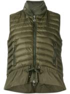 Moncler - Hooded Padded Front Gilet - Women - Cotton/polyamide/polyester/goose Down - M, Green, Cotton/polyamide/polyester/goose Down