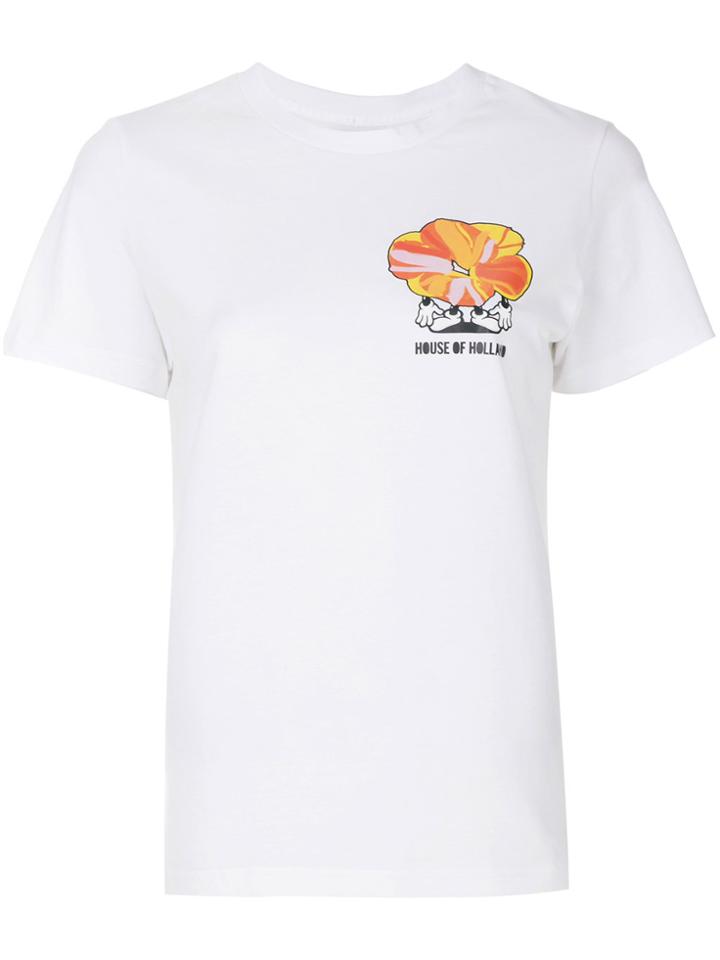 House Of Holland Logo Print T-shirt - White